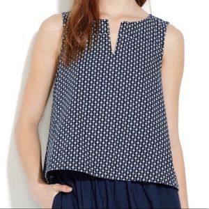 Madewell dot chambray top. Size S.